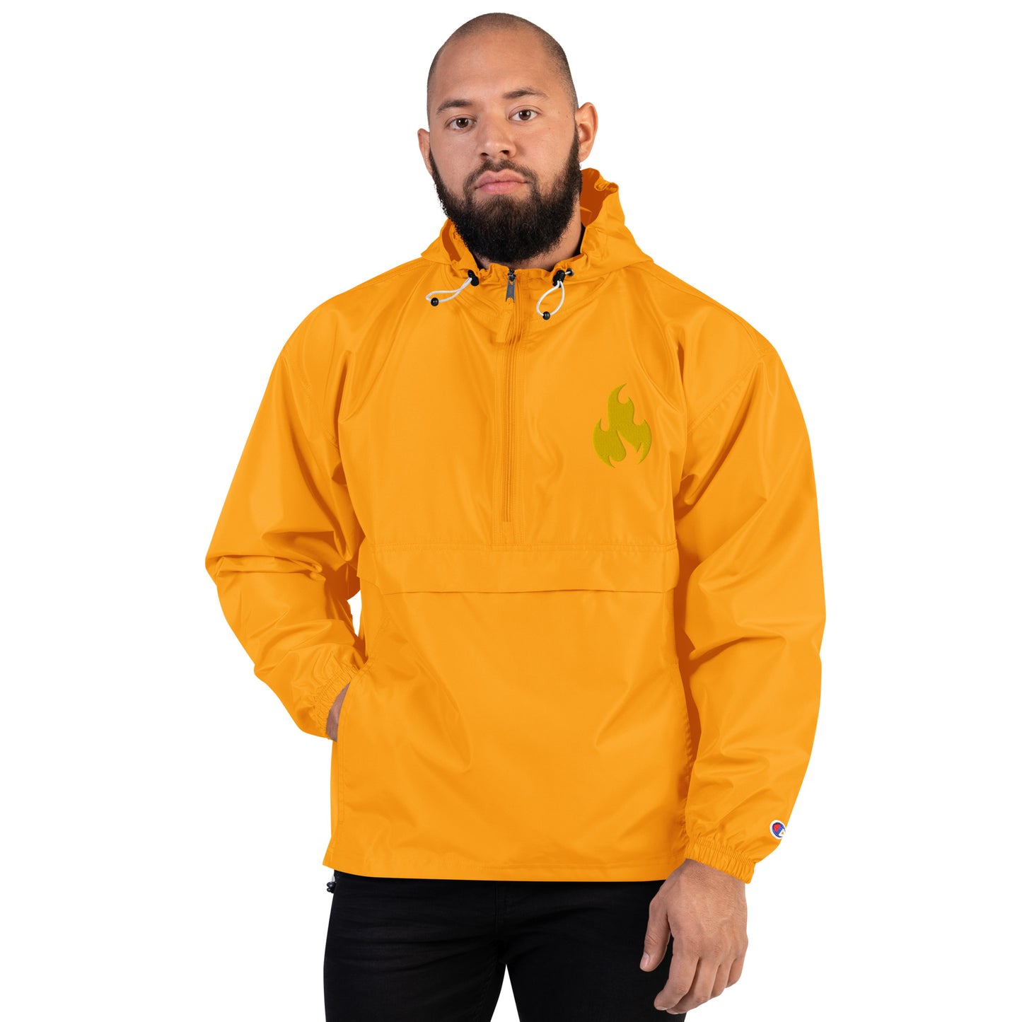 HM Golden Flame Embroidered Champion Packable Jacket