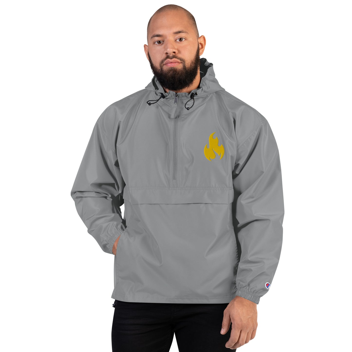 HM Golden Flame Embroidered Champion Packable Jacket
