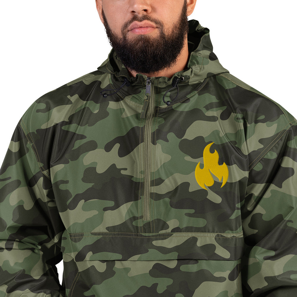 HM Golden Flame Embroidered Champion Packable Jacket