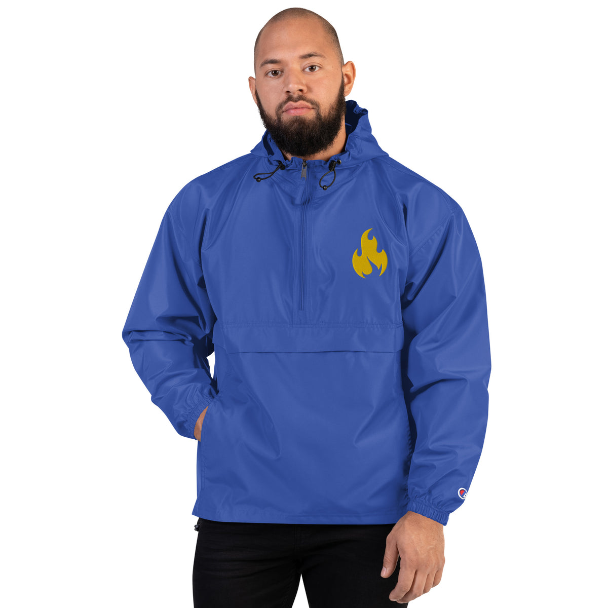 HM Golden Flame Embroidered Champion Packable Jacket