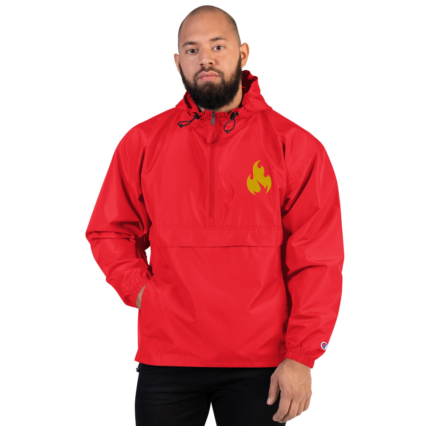 HM Golden Flame Embroidered Champion Packable Jacket