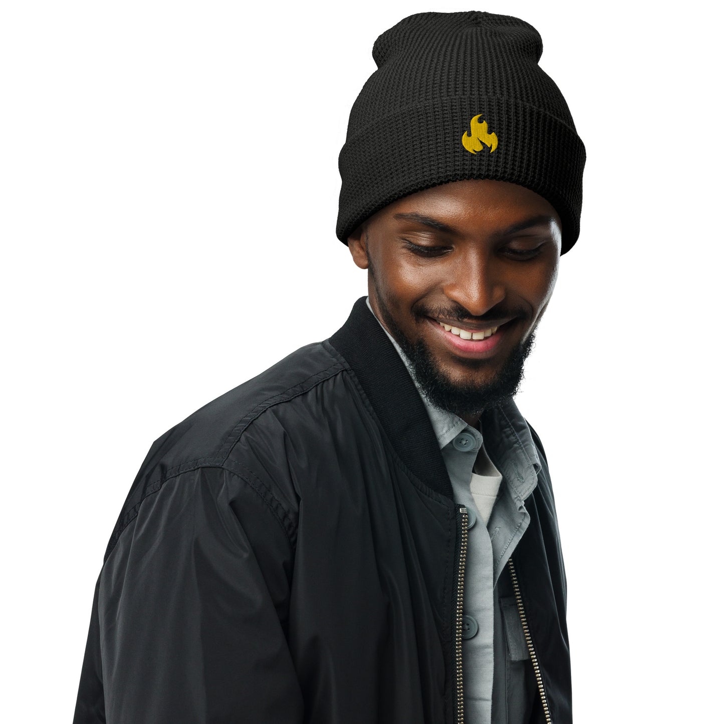HM Golden Flame Waffle Beanie