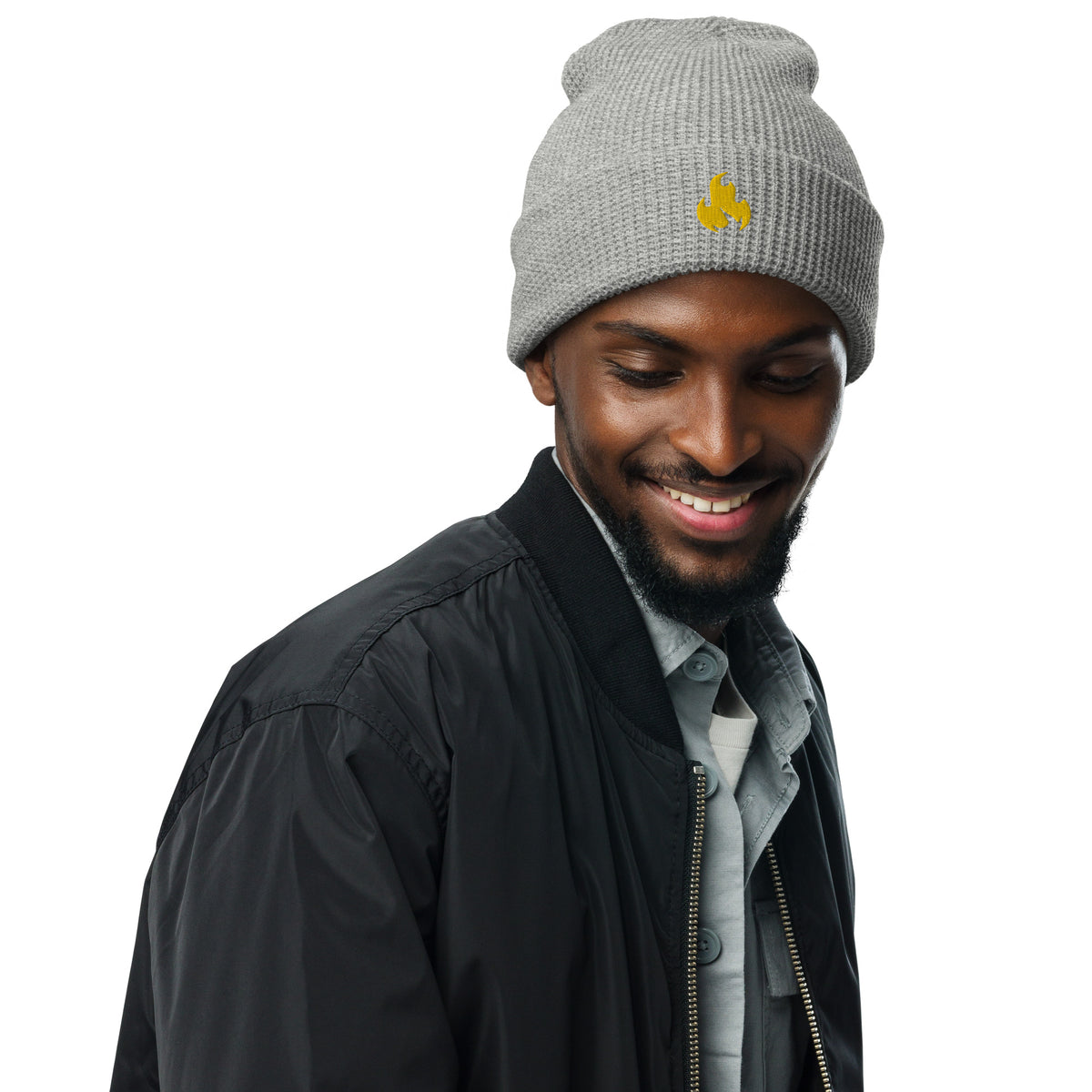 HM Golden Flame Waffle Beanie
